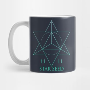 Starseed Tetrahedron Sacred Geometry 11:11 Mug